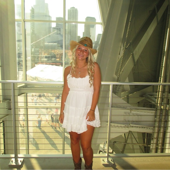White Mable Mini Dress - Picture 1 of 7